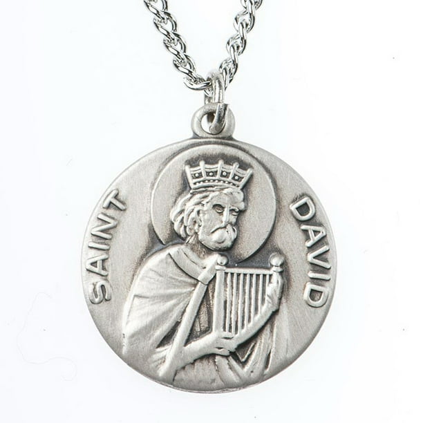 18-Inch Rhodium Plated Necklace with 6mm Peridot Birthstone Beads and Sterling Silver Saint Mary Magdalene Charm. 18-Inch Rhodium Plated Necklace with 6mm Peridot Birthstone Beads and Sterling Silver Saint Mary Magdalene Charm.